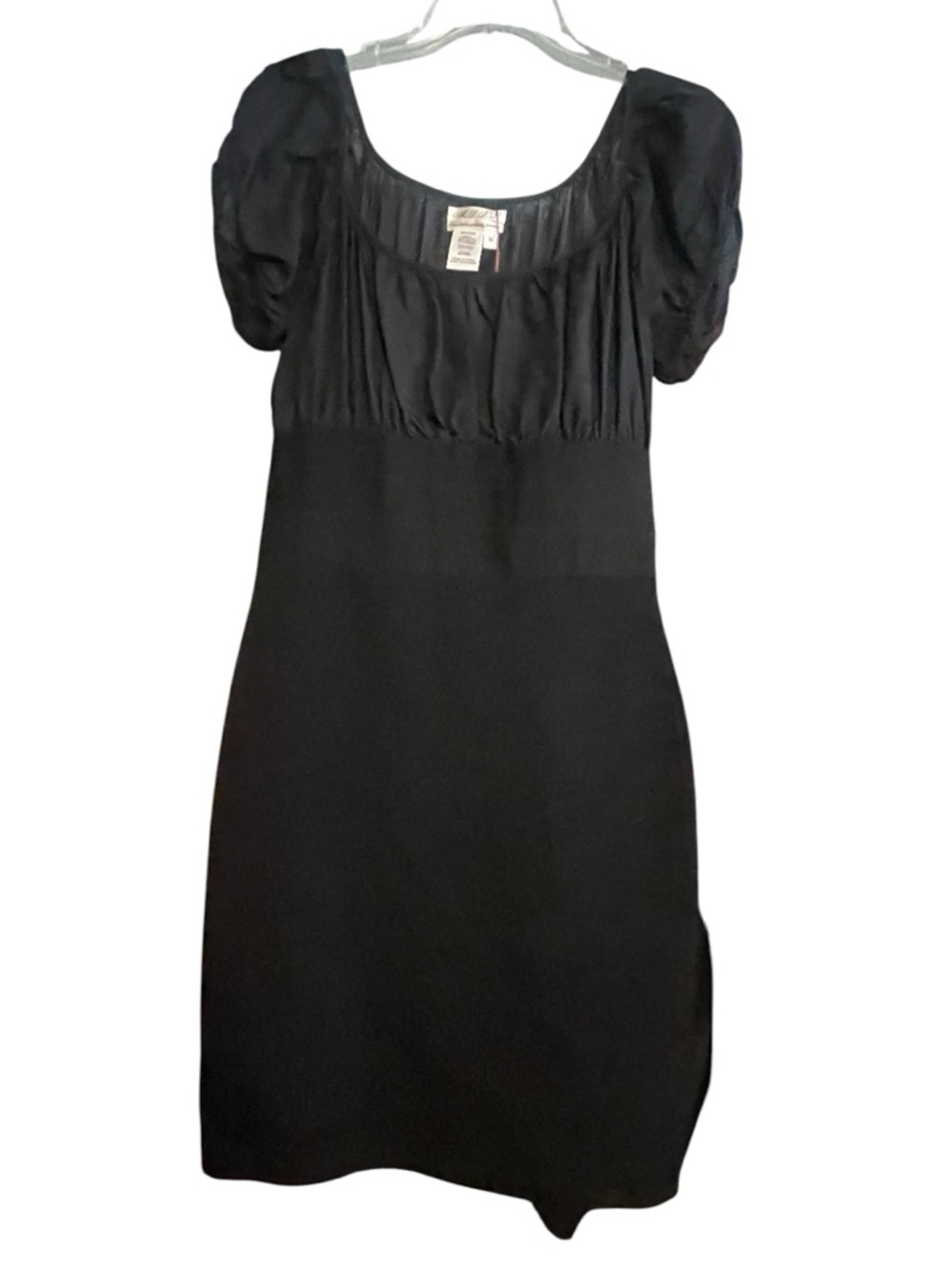 NWT-MSSP Max Studio, black bombshell cocktail dress with silk contrast. Size med - Picture 4 of 14